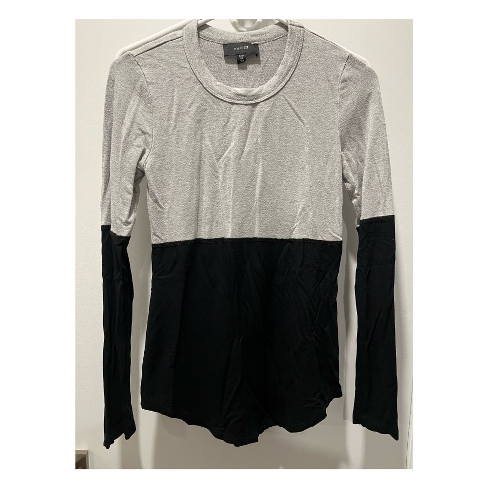 Red 23 grey & black long sleeve tee